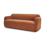 90" Rust Chenille Sofa