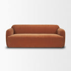 90" Rust Chenille Sofa