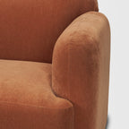 90" Rust Chenille Sofa