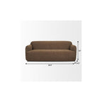 90" Rust Chenille Sofa