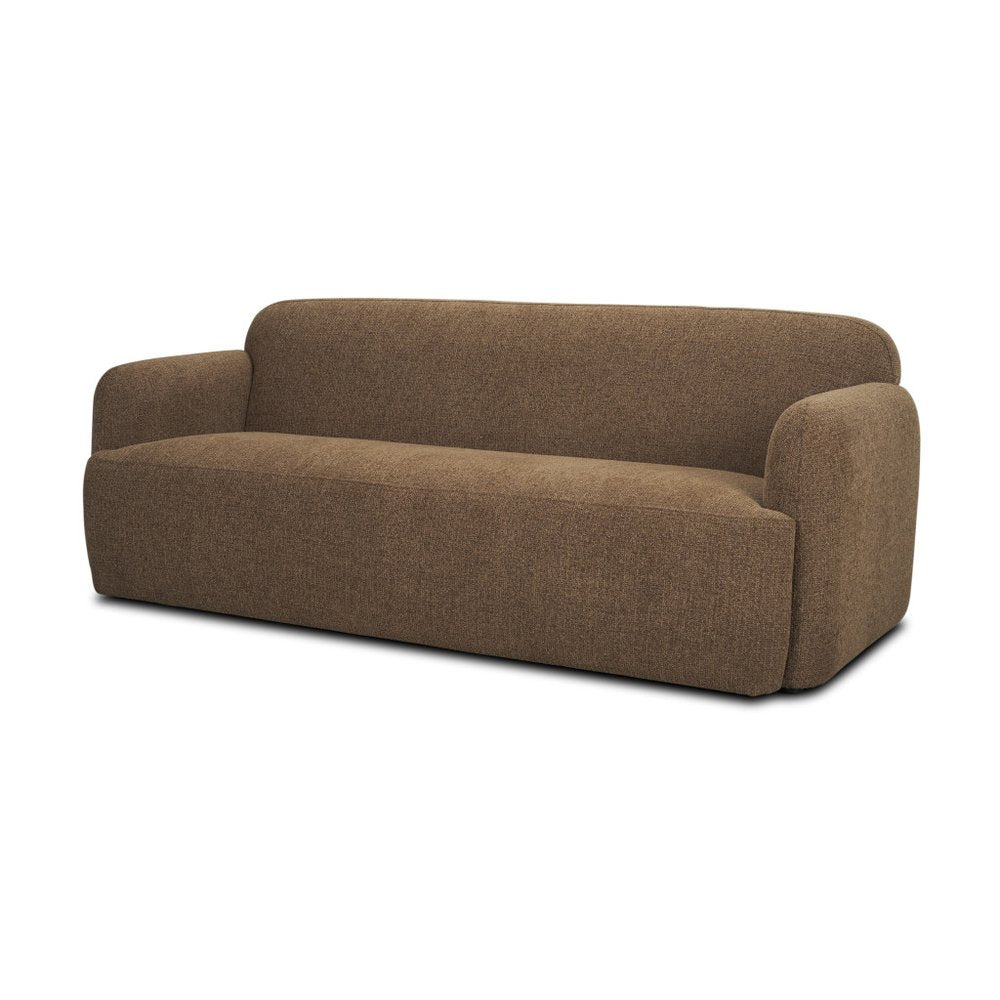 90" Rust Chenille Sofa