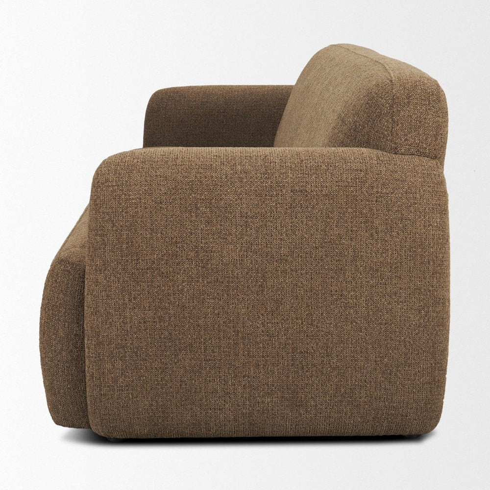 90" Rust Chenille Sofa