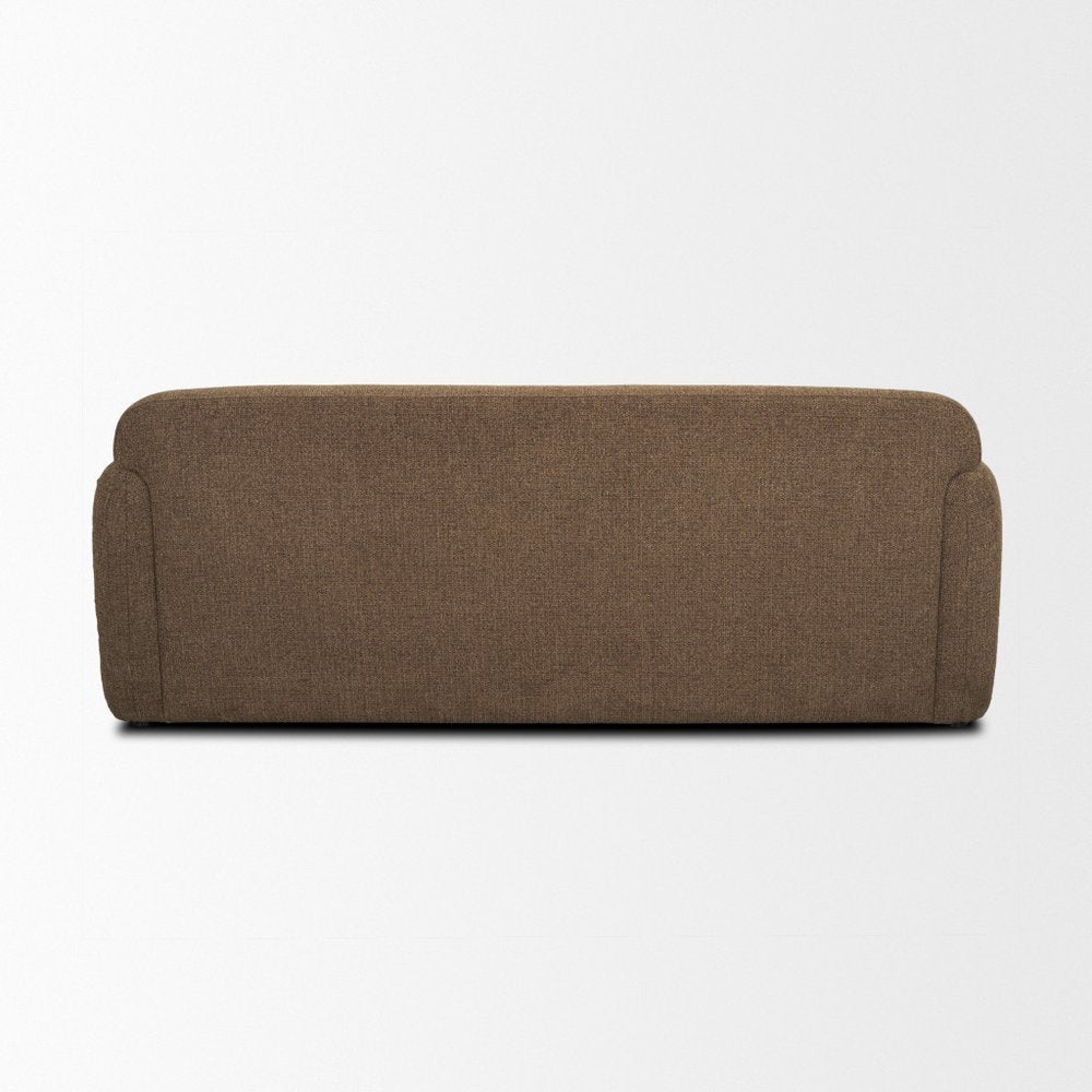 90" Rust Chenille Sofa