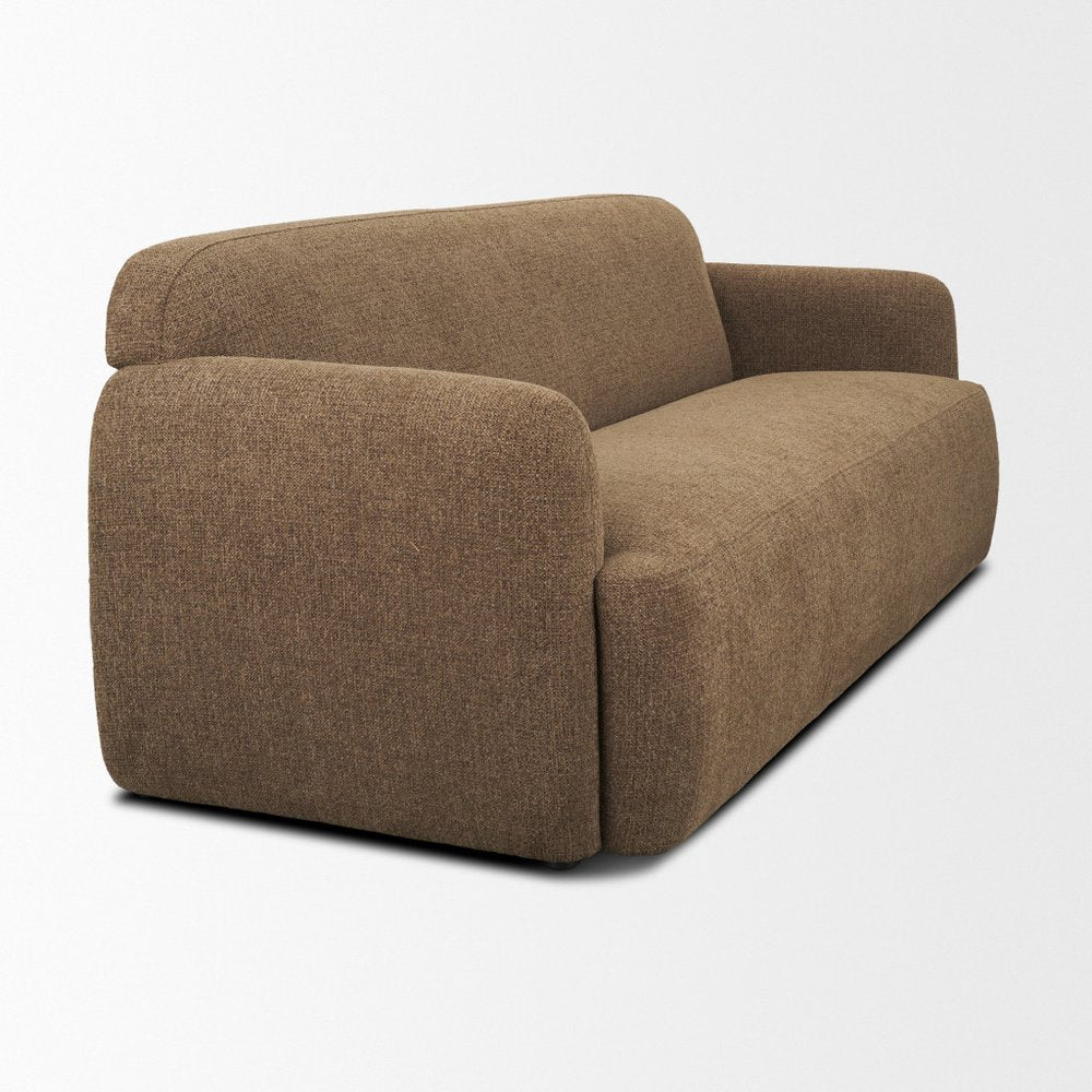 90" Rust Chenille Sofa