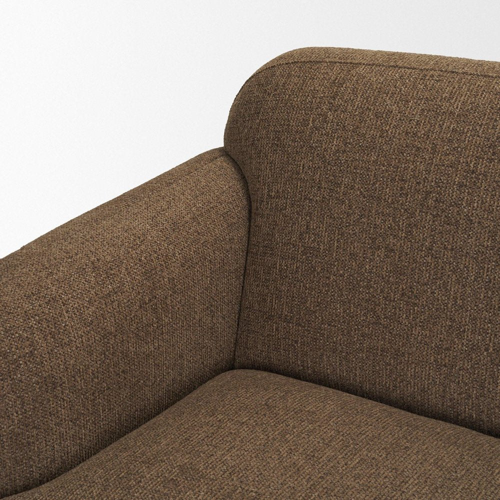 90" Rust Chenille Sofa