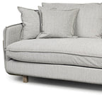 84" Gray Fabric Sofa With Toss Pillows