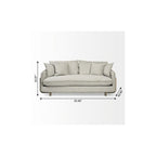 84" Gray Fabric Sofa With Toss Pillows