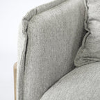 84" Gray Fabric Sofa With Toss Pillows