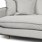 84" Gray Fabric Sofa With Toss Pillows