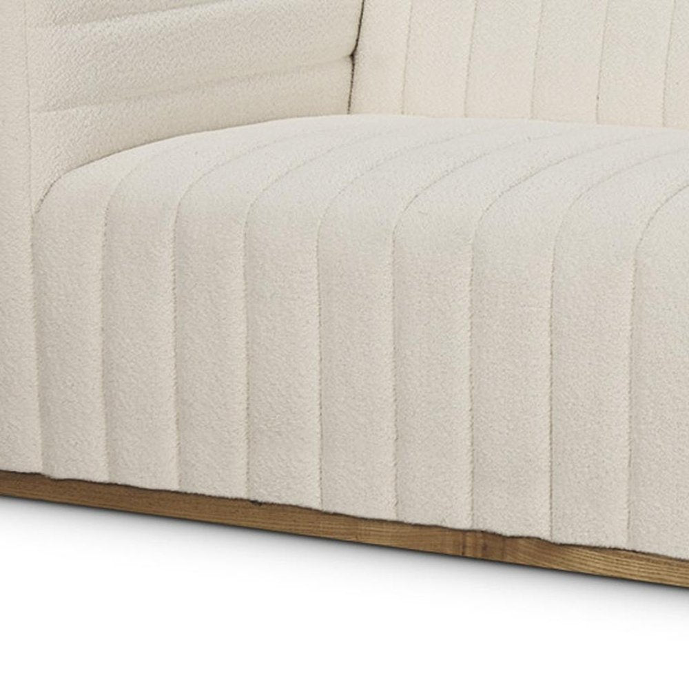87" Cream Boucle Sofa