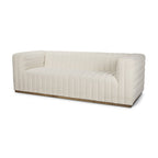 87" Cream Boucle Sofa