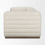 87" Cream Boucle Sofa