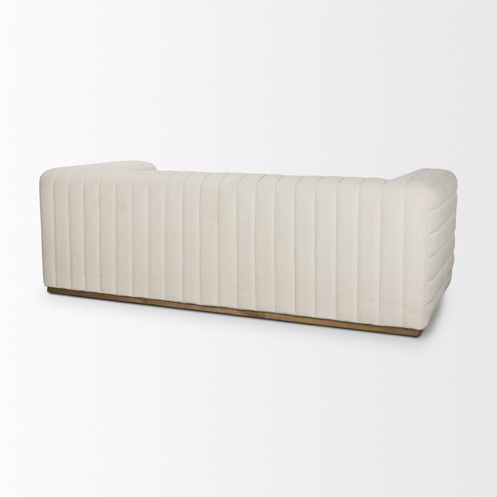 87" Cream Boucle Sofa