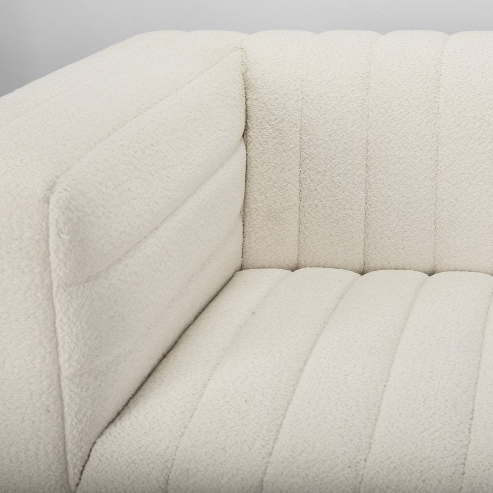 87" Cream Boucle Sofa