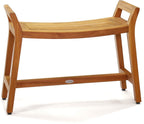 22" X 31" Brown Teak Rectangular Shower Bench