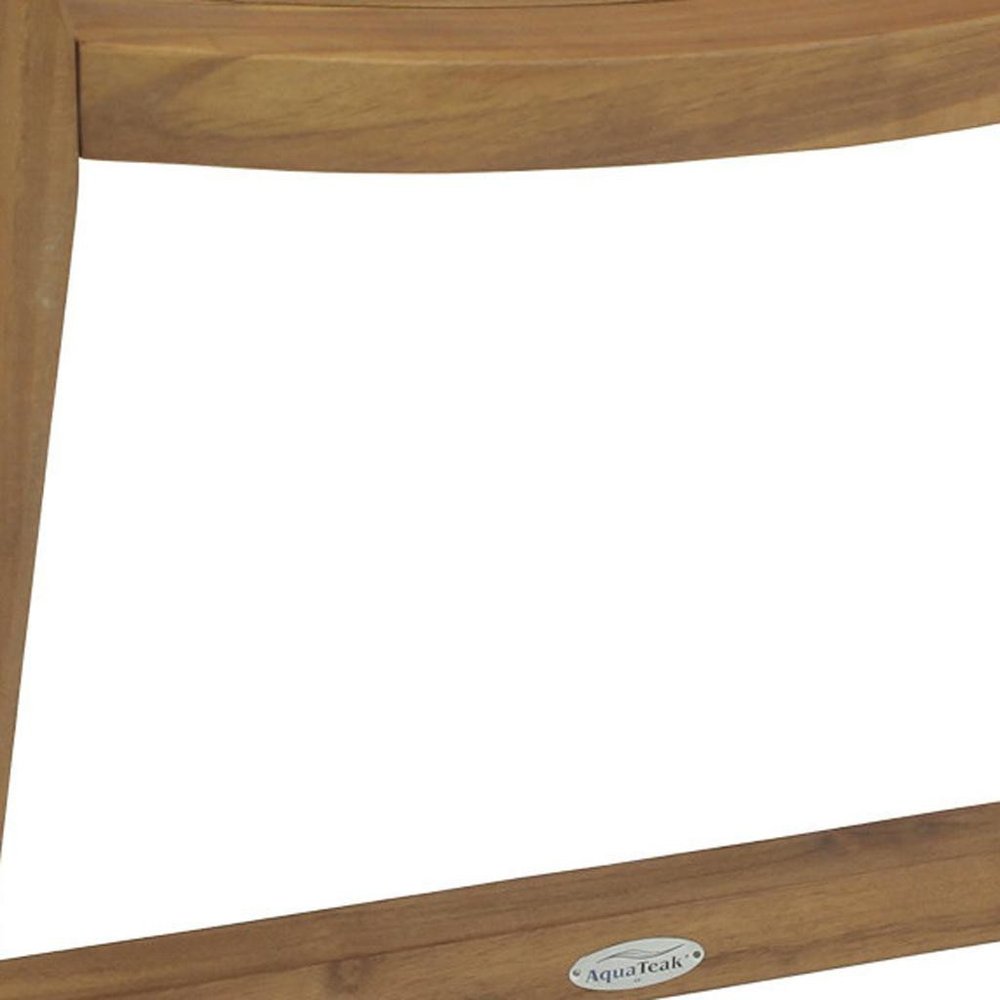 26" X 27" Brown Teak Rectangular Shower Bench
