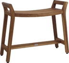 21" X 32" Brown Teak Rectangular Shower Bench