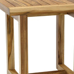 18" X 18" Brown Teak Rectangular Shower Bench