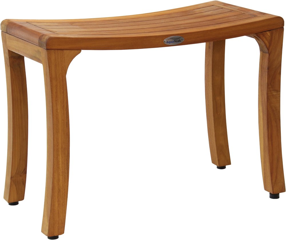 18" X 24" Brown Teak Rectangular Shower Bench