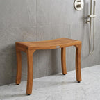 18" X 24" Brown Teak Rectangular Shower Bench