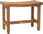 18" X 18" Brown Teak Rectangular Shower Bench