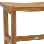 18" X 18" Brown Teak Rectangular Shower Bench