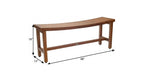 18" X 48" Brown Teak Rectangular Shower Bench