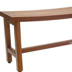 18" X 48" Brown Teak Rectangular Shower Bench
