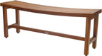 18" X 48" Brown Teak Rectangular Shower Bench