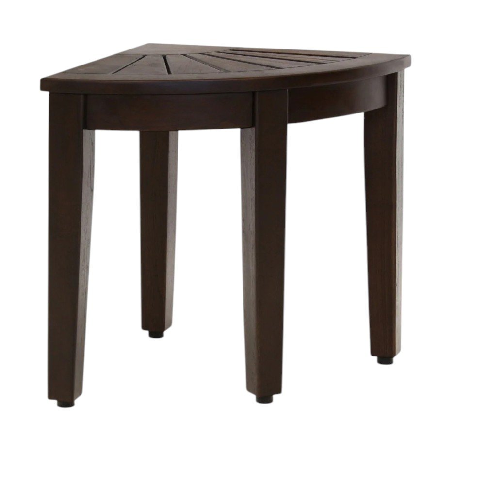 21" X 16" Espresso Teak Corner Shower Bench