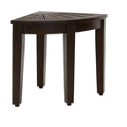 21" X 16" Espresso Teak Corner Shower Bench