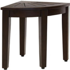 21" X 16" Espresso Teak Corner Shower Bench