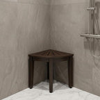 21" X 16" Espresso Teak Corner Shower Bench