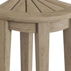 13" X 9" Light Taupe Teak Corner Shower Bench