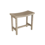 21" X 18" Brown Teak Rectangular Shower Bench