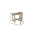 21" X 18" Brown Teak Rectangular Shower Bench