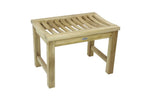 17" X 24" Brown Teak Rectangular Shower Bench