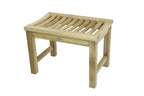17" X 24" Brown Teak Rectangular Shower Bench