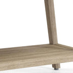 18" X 26" Brown Teak Rectangular Shower Bench With Shelf