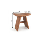18" X 18" Brown Teak Rectangular Shower Bench