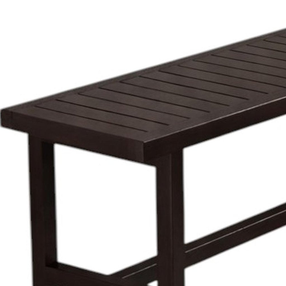 18" X 48" Brown Teak Rectangular Shower Bench