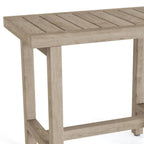 21" X 24" Brown Teak Rectangular Shower Bench