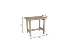 21" X 24" Brown Teak Rectangular Shower Bench
