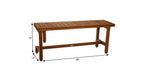 18" X 48" Brown Teak Rectangular Shower Bench