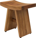 18" X 18" Brown Teak Rectangular Shower Bench
