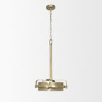 Gold Metal Dimmable Chandelier With Gold Shades