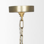 Gold Metal Dimmable Chandelier With Gold Shades