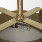 Gold Metal Dimmable Chandelier With Gold Shades
