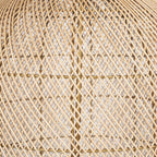 Gold Four Light Rattan Dimmable Chandelier With Gold Shades