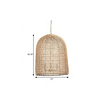 Gold Four Light Rattan Dimmable Chandelier With Gold Shades